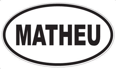 MATHEU - Oval Sticker