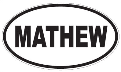MATHEW - Oval Sticker