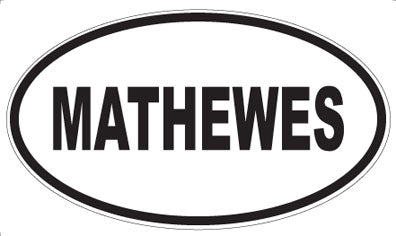 MATHEWES - Oval Magnet
