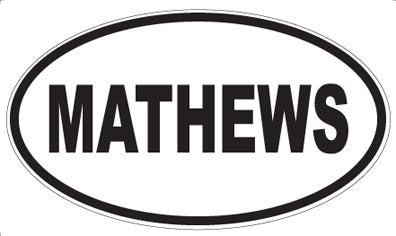 MATHEWS - Oval Sticker