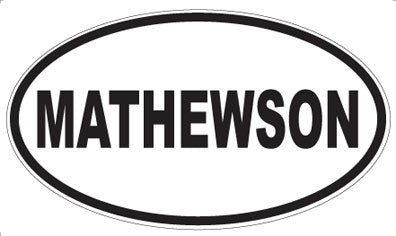 MATHEWSON - Oval Sticker
