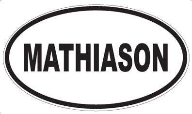 MATHIASON - Oval Sticker