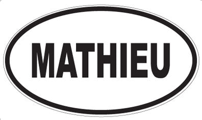 MATHIEU - Oval Sticker