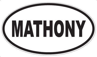 MATHONY - Oval Sticker