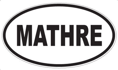 MATHRE - Oval Sticker