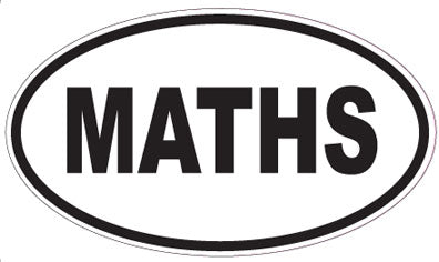 MATHS - Oval Sticker