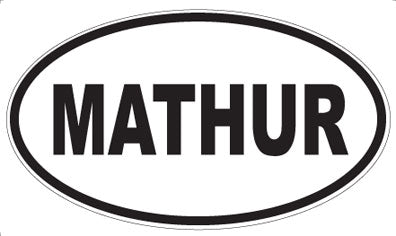 MATHUR - Oval Sticker
