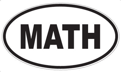 MATH - Oval Magnet