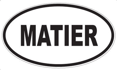 MATIER - Oval Sticker