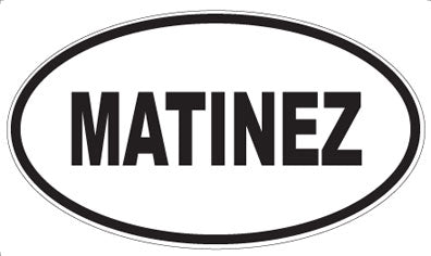 MATINEZ - Oval Sticker