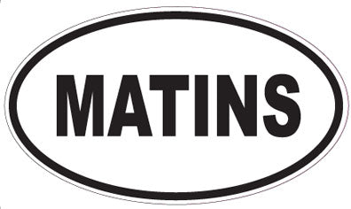 MATINS - Oval Sticker