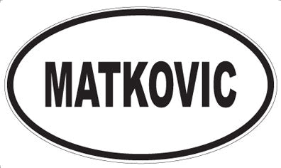 MATKOVIC - Oval Sticker