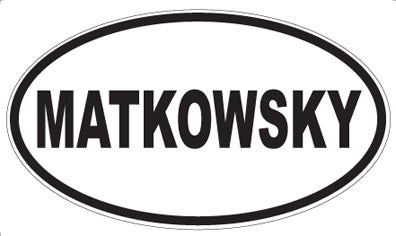 MATKOWSKY - Oval Sticker