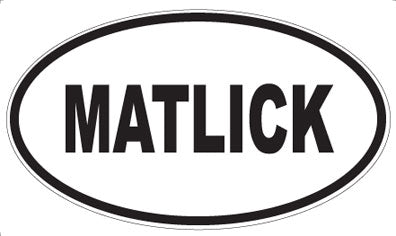 MATLICK - Oval Sticker