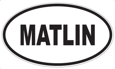 MATLIN - Oval Sticker