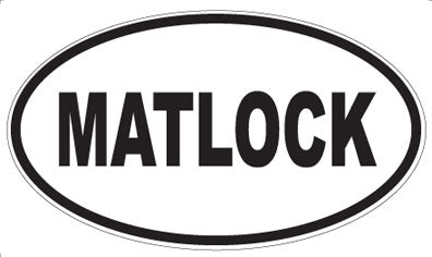 MATLOCK - Oval Sticker
