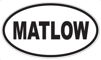 MATLOW - Oval Sticker