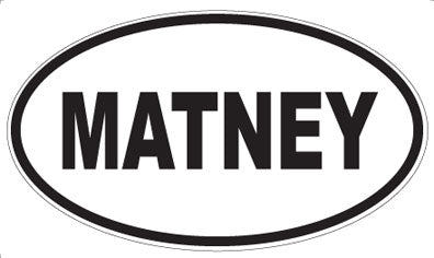 MATNEY - Oval Magnet
