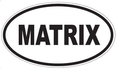 MATRIX - Oval Sticker