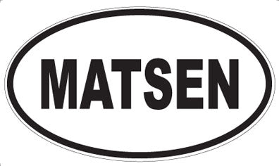 MATSEN - Oval Sticker