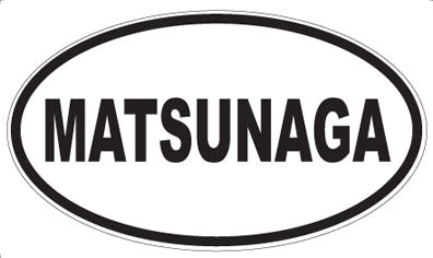 MATSUNAGA - Oval Sticker