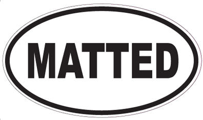 MATTED - Oval Sticker