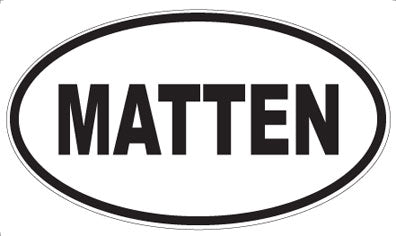 MATTEN - Oval Sticker