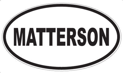 MATTERSON - Oval Magnet