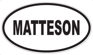 MATTESON - Oval Sticker
