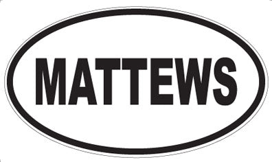 MATTEWS - Oval Magnet