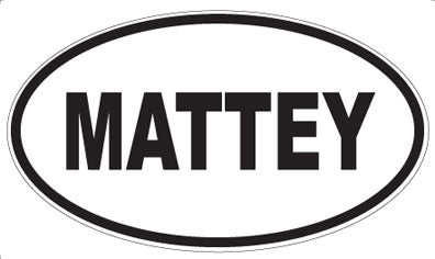 MATTEY - Oval Sticker