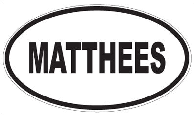 MATTHEES - Oval Sticker