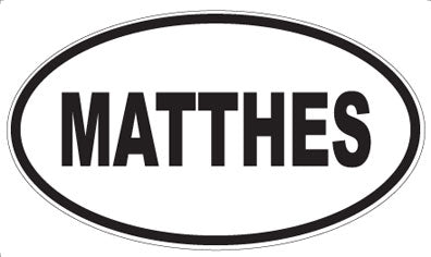 MATTHES - Oval Sticker