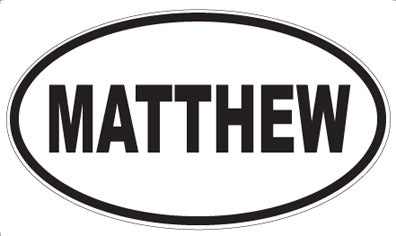 MATTHEW - Oval Sticker