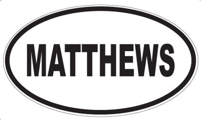 MATTHEWS - Oval Sticker