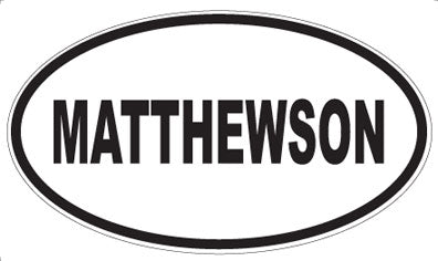 MATTHEWSON - Oval Magnet