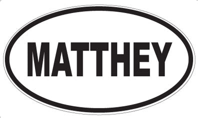 MATTHEY - Oval Sticker