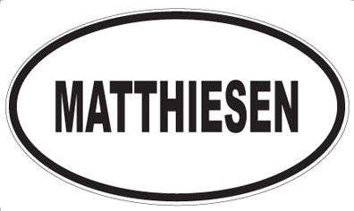 MATTHIESEN - Oval Sticker