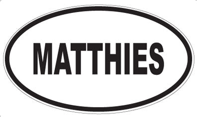 MATTHIES - Oval Magnet