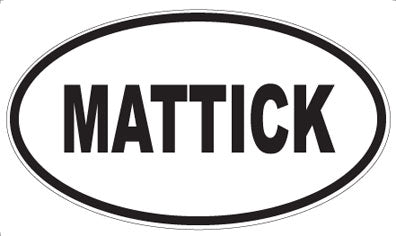 MATTICK - Oval Sticker