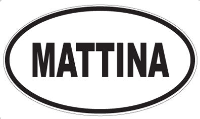 MATTINA - Oval Magnet