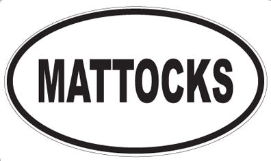 MATTOCKS - Oval Sticker