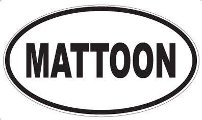 MATTOON - Oval Sticker