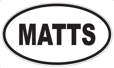 MATTS - Oval Sticker