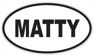 MATTY - Oval Magnet