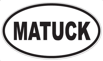 MATUCK - Oval Sticker