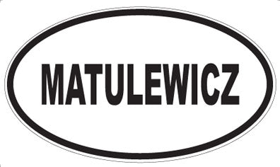 MATULEWICZ - Oval Magnet