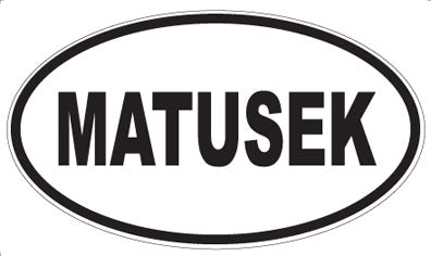 MATUSEK - Oval Sticker