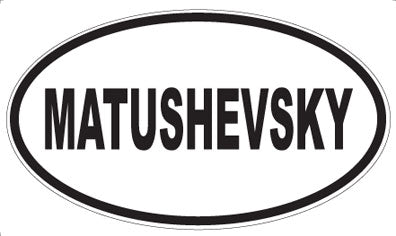 MATUSHEVSKY - Oval Sticker