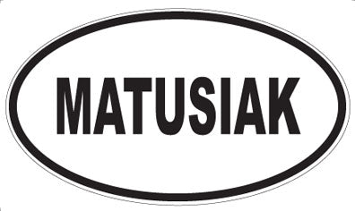 MATUSIAK - Oval Sticker